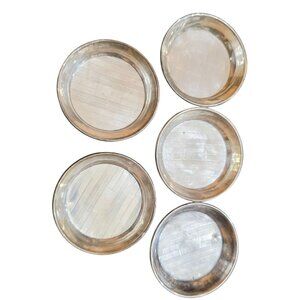 5 Small Etched Mini Sterling Plates (A8835)